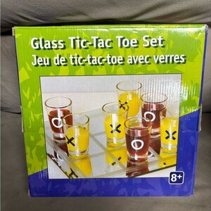 Glass Tic-Tac Toe Set shot Glass set